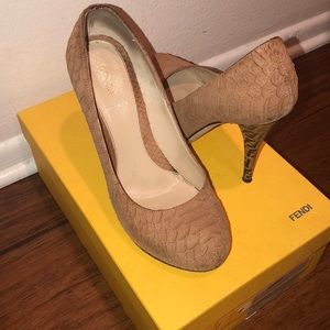 Fendi - Calf Brown Heels - Size 38